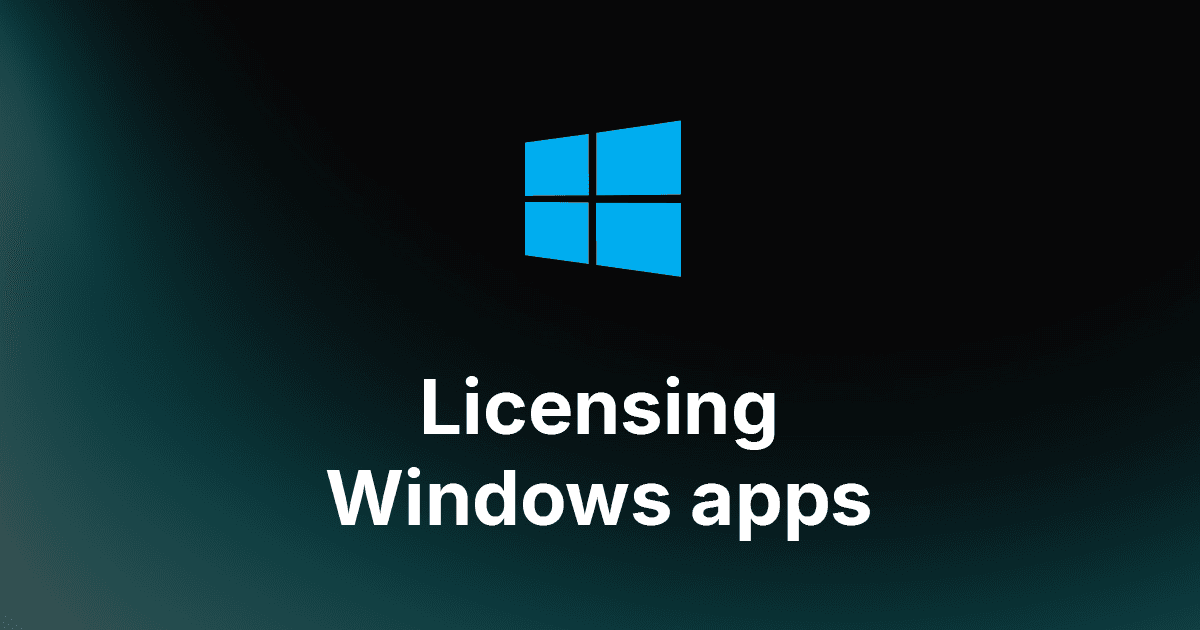 How to set up license keys in a native Windows application